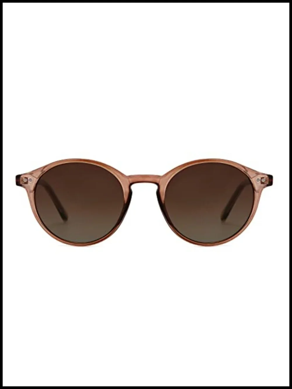 Retro 90s Small Round Polarized Sunglasses with UV400 Protection, TAC Lenses,
